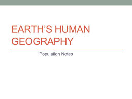 Earth`s Human Geography