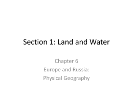 Section 1: Land and Water