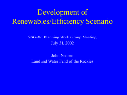 Presentation Objectives - Western Interstate Energy Board