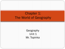 Intro to Geog - PPT 1