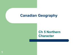 Chapter 5 Canadian Geography
