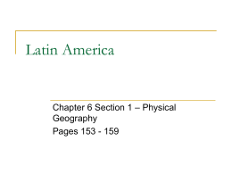 Latin America Chapter 6 Geography