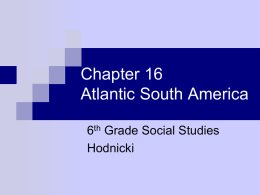 Chapter 16 Atlantic South America