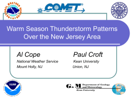 Warm Season Thunderstorm Patterns Over the New Jersey
