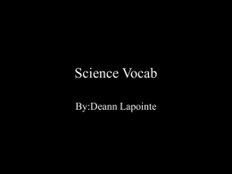 Science Vocab - Laconia School District