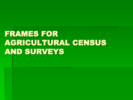 Frames for agricultural census and surveys