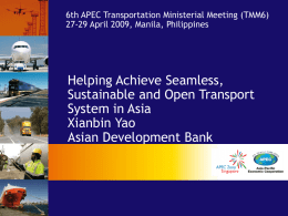 Seamless Sustainable and Open Transport System ADB