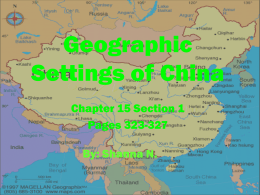 Geographic Settings of China