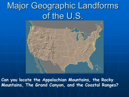 Major Geographic Landforms