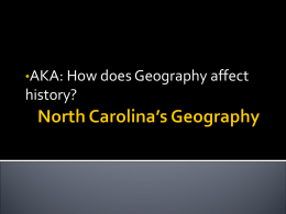 North Carolina & the U.S. Geography