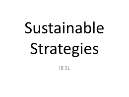 Sustainable Strategies - Geog