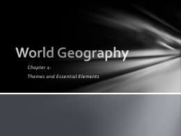 World Geography - Field Local Schools