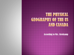 The Physical Geography of the US and Canada
