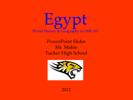 Egypt Geography - My Teacher Pages