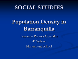 SOCIAL STUDIES Population density in Barranquilla