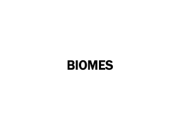 Biomes - pdecandia.com