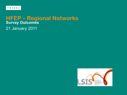 HFEP * Regional Networks
