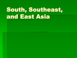 South, Southeast, and East Asia Today
