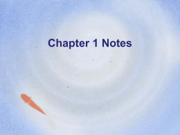Chapter 1 Notes Land and Water
