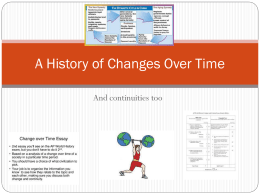 A History of Changes Over Time