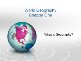 World Geography Chp 1x