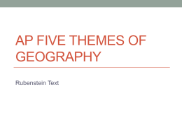 AP Five Themes of Geography