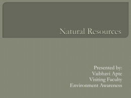 Natural Resources - Symbiosis College