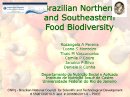 Brazilian Northern and Southeastern Food Biodiversity
