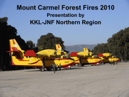 KKL-JNF Northern region presentation on the Carmel forest fires
