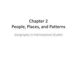 Chapter 2: People, Places, and Patterns