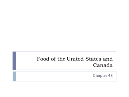 Chapter 48 Food of the United States and Canadax