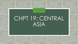 chpt 19: central asia