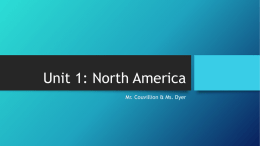 Unit 1: North America