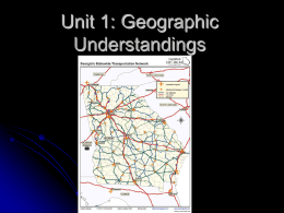 Unit 1: Geographic Understandings