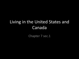 Living in the United States and Canada
