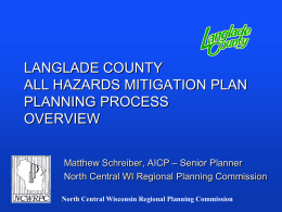 Plan Overview - North Central Wisconsin Regional Planning