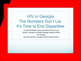 Georgia Slide Presentation on CDC Funding Issue