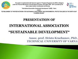"International Association" Sustainable Development