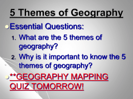 The Five Themes of Geography - Phoenix Union High School District