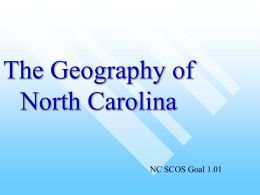 The Geography of North Carolina (revised for 2015)
