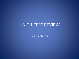 UNIT 1 TEST REVIEW