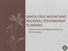Santa Cruz Mountains Regional Stewardship Planning