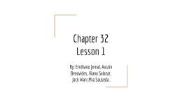 Chapter 32 Lesson 1