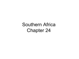 Physical Geography of Southern Africa