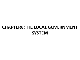 chapter6:the local government system
