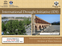 International Drought Initiative (IDI) - Asian G-WADI