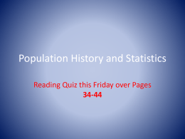 Population History and Statistics