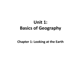 Unit 1: Basics of Geography