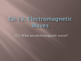 Ch 12: Electromagnetic Waves