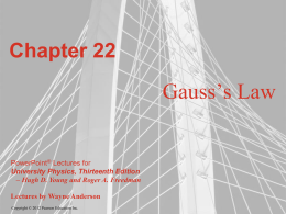 Gauss`s Law - Chabot College